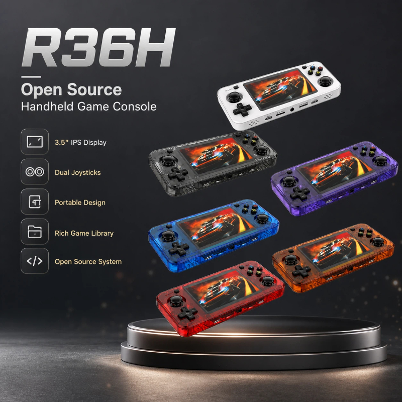 Retro Gaming Years - เครื่องเล่นเกมพกพา R36h หน้าจอ IPS ขนาด 3.5