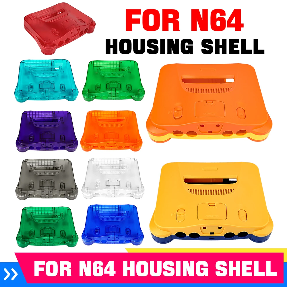 Retro Gaming Table - เคสเปลือกหุ้มเครื่องเล่นวิดีโอเกมย้อนยุค 11 สี สำหรับ N64 อุปกรณ์เสริมสำหรับเครื่องเล่นเกม