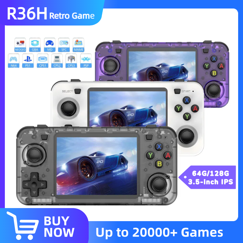 Retro Gaming Linux - เครื่องเล่นเกมพกพา R36H ระบบ Linux หน้าจอ IPS