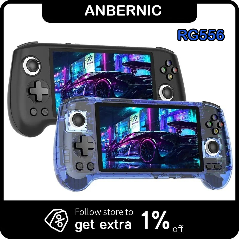 Retro Gaming Android - เครื่องเล่นเกมพกพา ANBERNIC RG556 หน้าจอ AMOLED 5.48