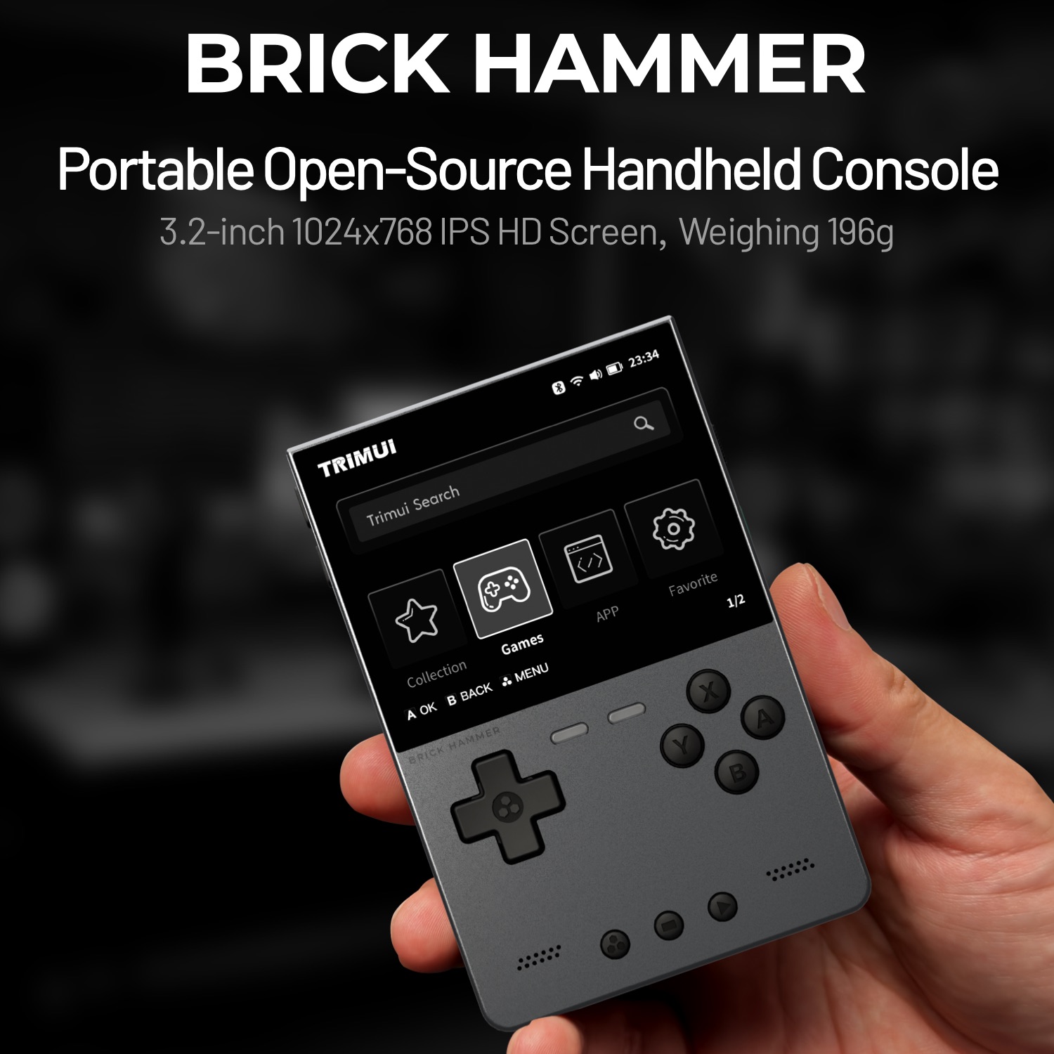 Retro Gaming Linux - เครื่องเล่นเกมพกพา TRIMUI BRICK HAMMER สไตล์เรโทร ระบบ