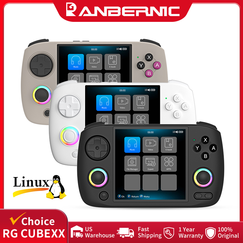 Retro Gaming Linux - เครื่องเล่นเกมพกพา ANBERNIC RG CubeXX หน้าจอ IPS