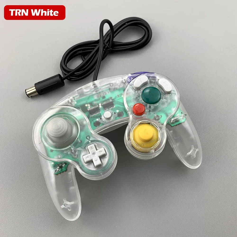 Retro Gaming Joystick - 8 สี จอยเกมแบบมีสายสำหรับคอนโซลเกมคิวบ์ NGC คอนโทรลเลอร์จอยแพดสำหรับ NGC