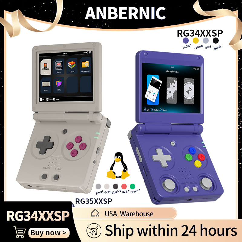 Anbernic RG34XXSP RG35XXSP Fli - Retro Gaming Linux บทวิจารณ์และราคา