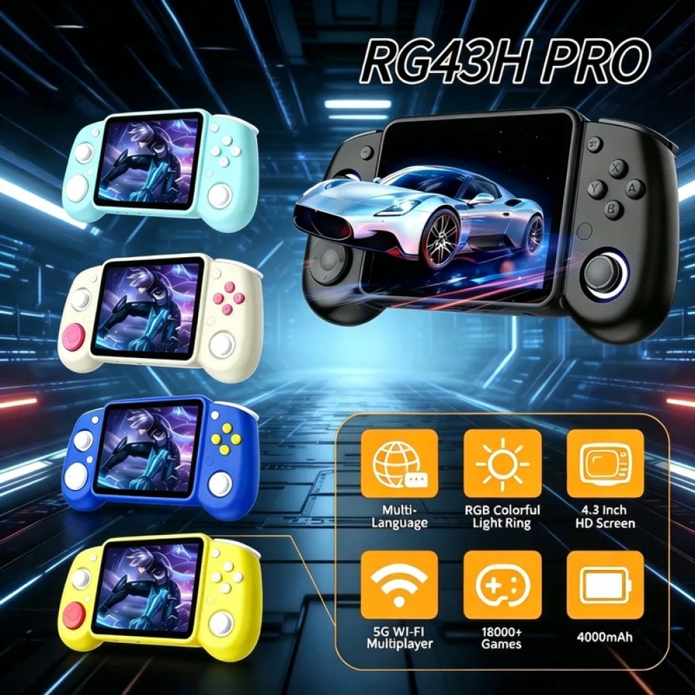เครื่องเล่นเกมพกพา RG43H Pro แ - Retro Gaming Console บทวิจารณ์และราคา