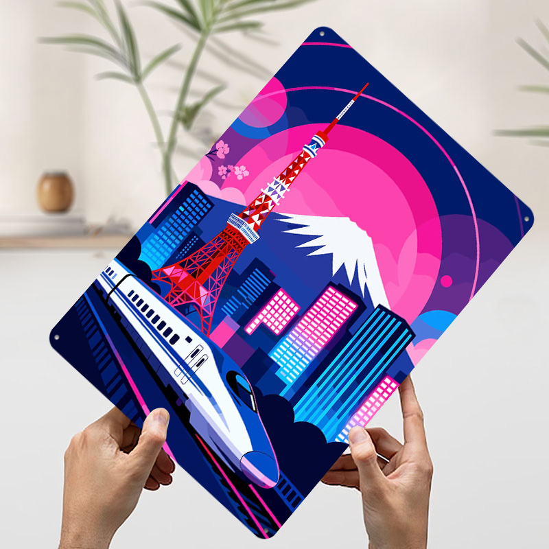 ภาพวิวเมืองโตเกียวพร้อมรถไฟควา - Retro Gaming Tokyo บทวิจารณ์และราคา