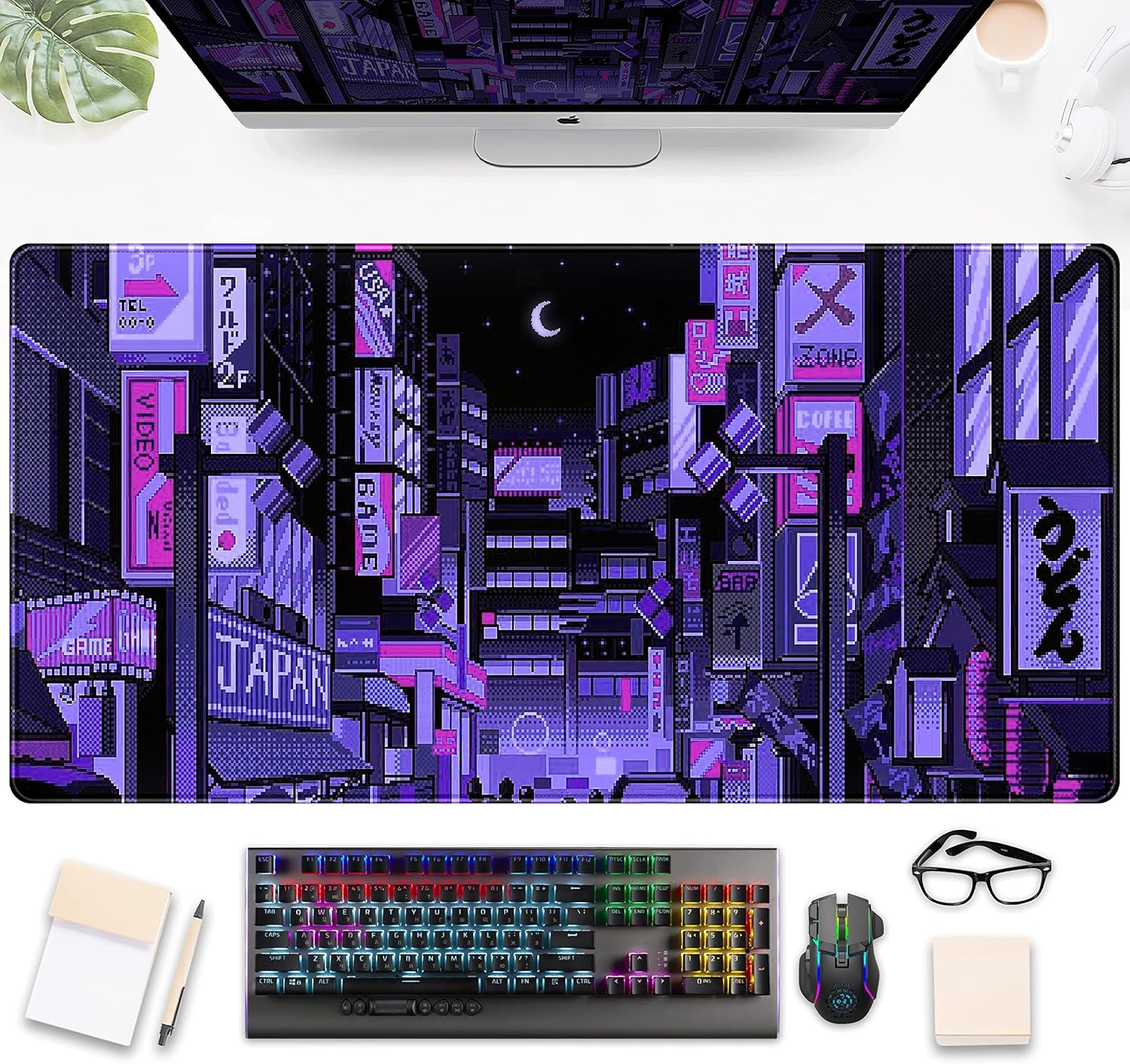 แผ่นรองเมาส์โทเกียวสตรีทสีม่วง - Retro Gaming Tokyo บทวิจารณ์และราคา