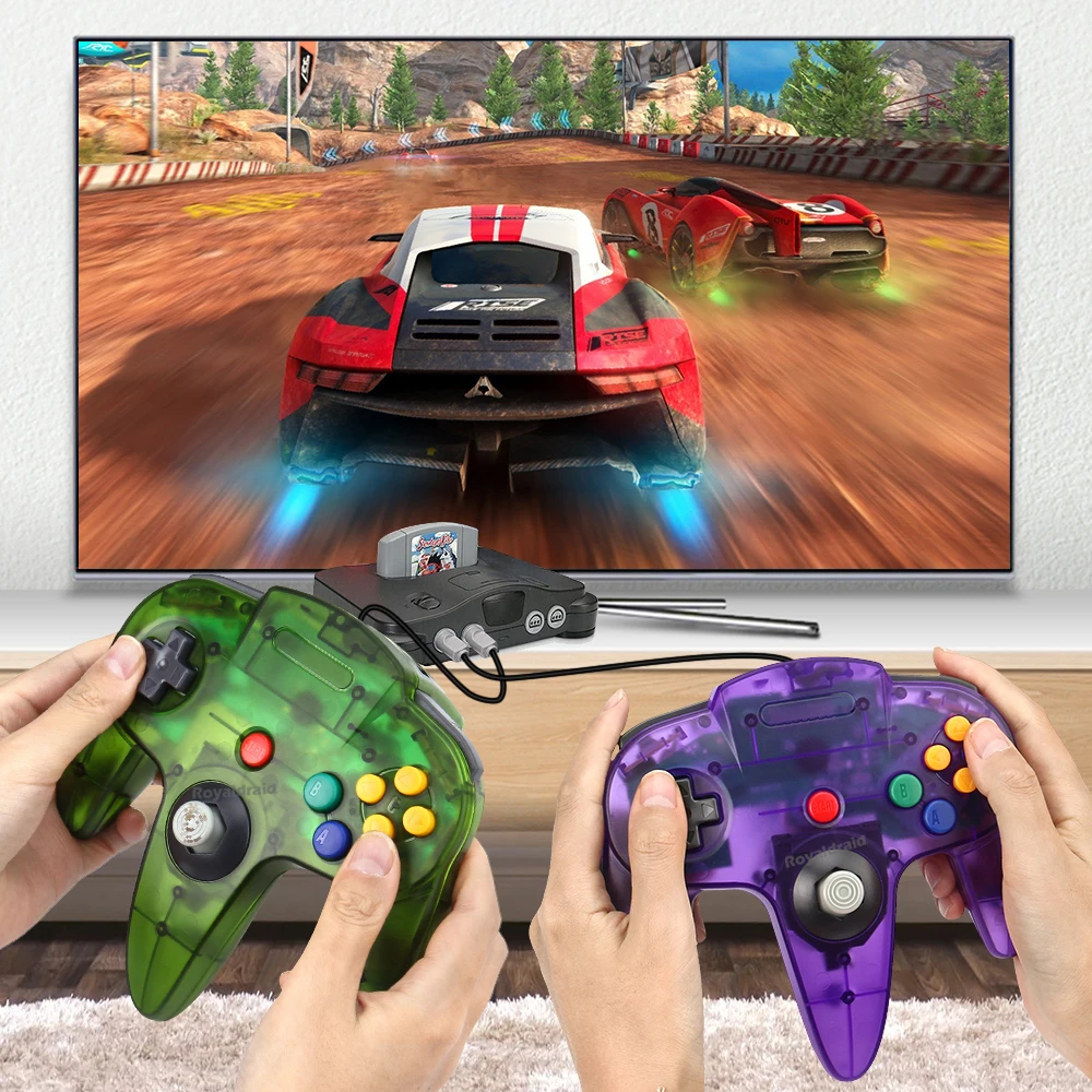 8 สีแบบมีสายGamepadสําหรับN64  - Retro Gaming Joystick บทวิจารณ์และราคา