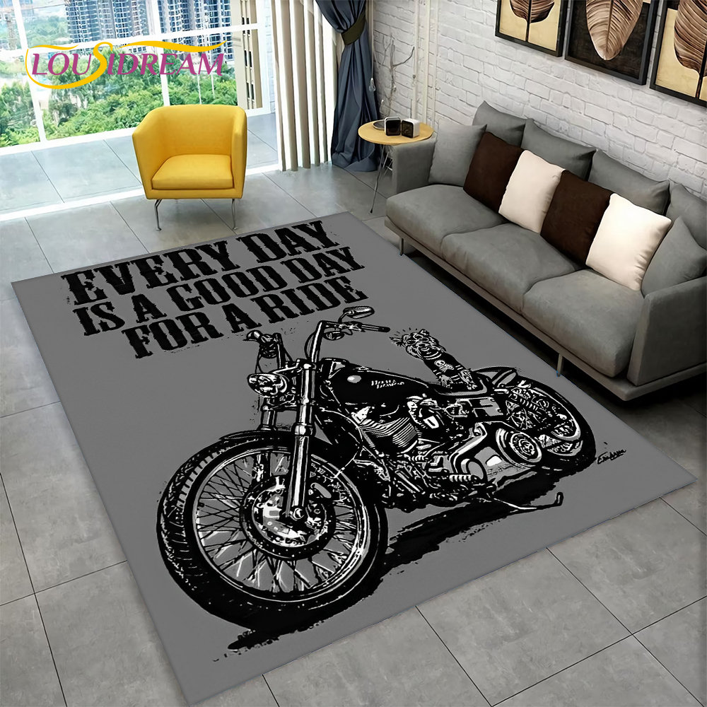 3D Retro Vintage รถจักรยานยนต์ - Retro Gaming Rug บทวิจารณ์และราคา