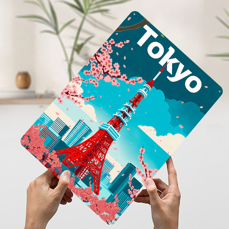 โปสเตอร์โลหะลายท่องเที่ยวโตเกี - Retro Gaming Tokyo บทวิจารณ์และราคา