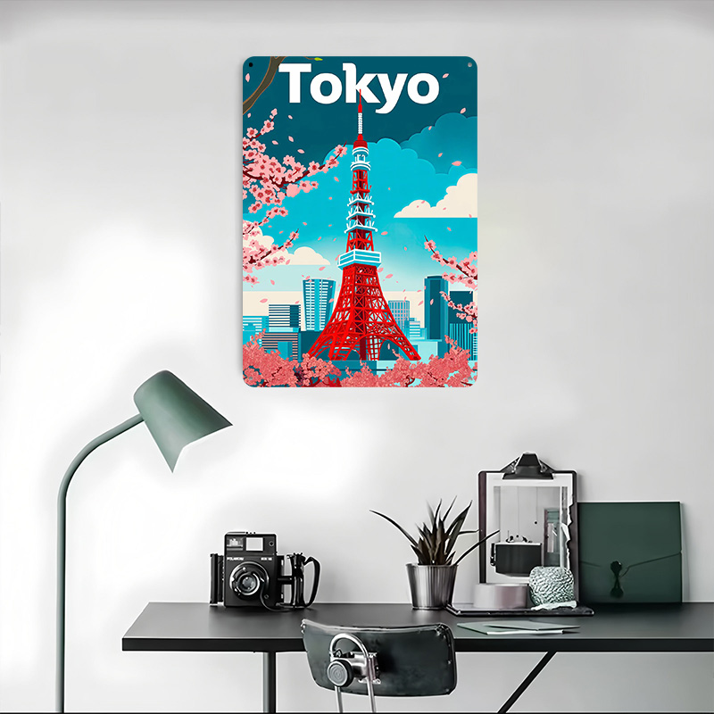 โปสเตอร์โลหะลายท่องเที่ยวโตเกี - Retro Gaming Tokyo บทวิจารณ์และราคา