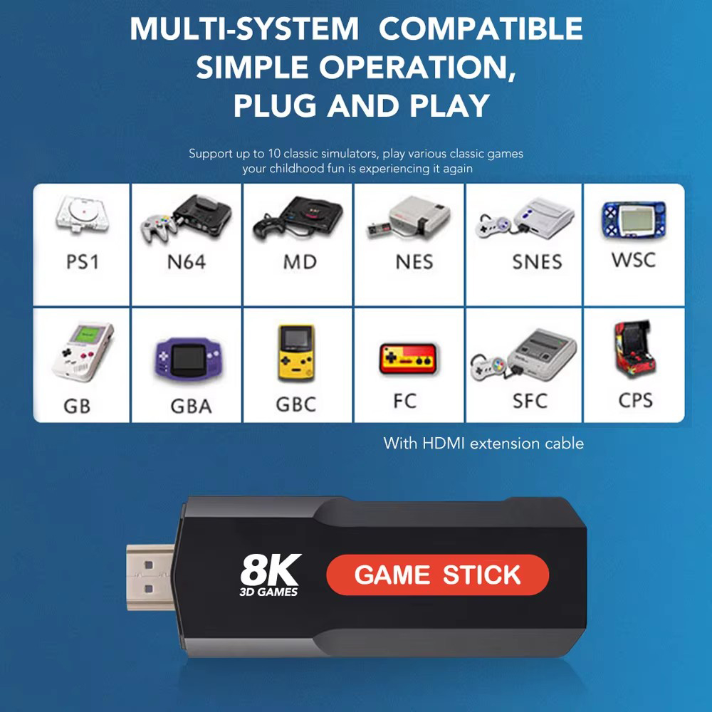X2 เกมสติ๊ก HD 4K 8K 3D คอนโซล - Retro Gaming Android บทวิจารณ์และราคา